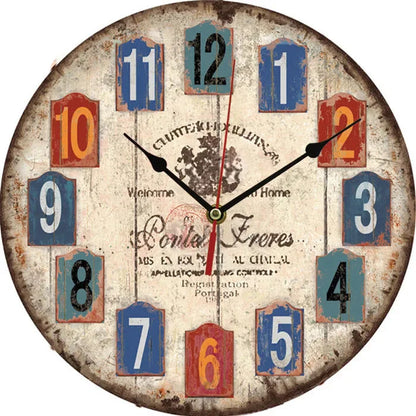 Creative wooden wall clock 30cm MDF density board silent quartz clock
