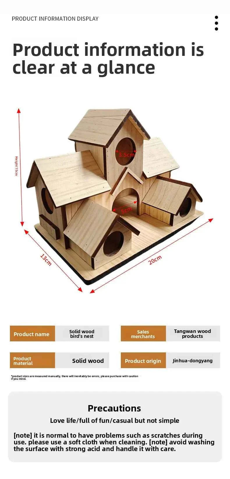 Bird Houses Bird Room Large Bird House for Garden Courtyard Backyard Decor Finch Bluebird Cardinals Handmade Humming