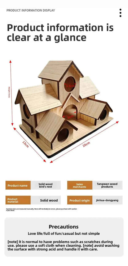 Bird Houses Bird Room Large Bird House for Garden Courtyard Backyard Decor Finch Bluebird Cardinals Handmade Humming