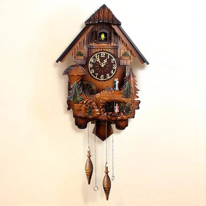 Cuckoo Luxury Wall Clocks Living Pendulum Room Large Decoration Wall Clocks Retro Wooden Home Decor Reloj De Pared MHBGZ