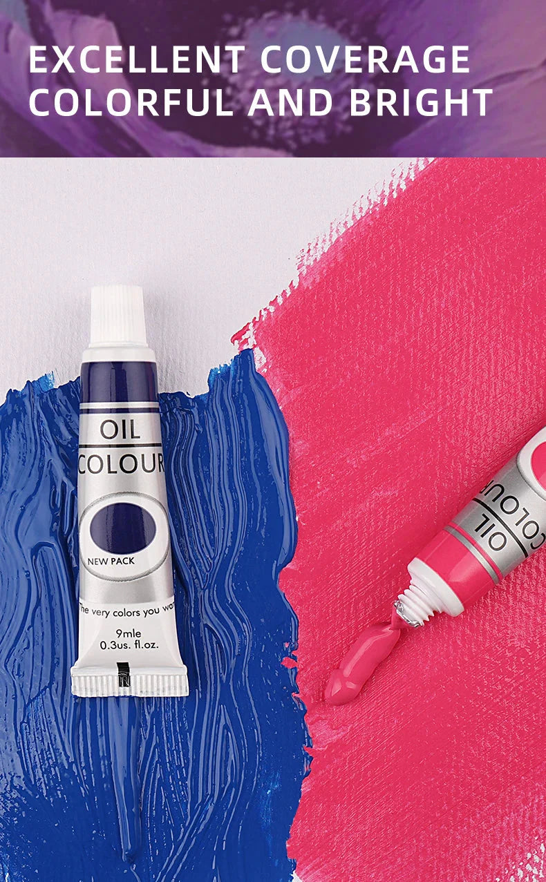 9mL, Oil Paint Set for Fabric Clothing, Nail Glass Drawing, Waterproof Art Supplies,12 Colors, Wholesale