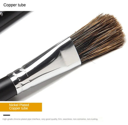 6pc new concept paintbrush wild boar mane oil painting brush water powder acrylic nail round head long black pole paintbrush set