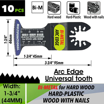 Oscillating Saw Blades Kit，Multitool Blades - Compatible with Milwaukee Dewalt  Worx Skil AEG Ryobi