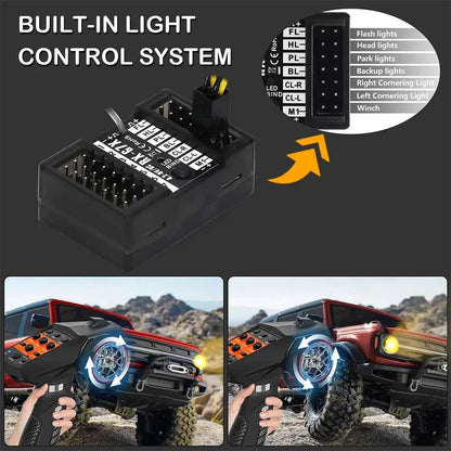 7 Channels 2.4G RC Transmitter and Receiver Anti-Jamming Remote Controller RC Controller for RC Car RC Crawler RC Boat