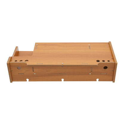 Wooden Desk Organizer W/ Drawer File Storage Desk Monitor Riser Computer Stand