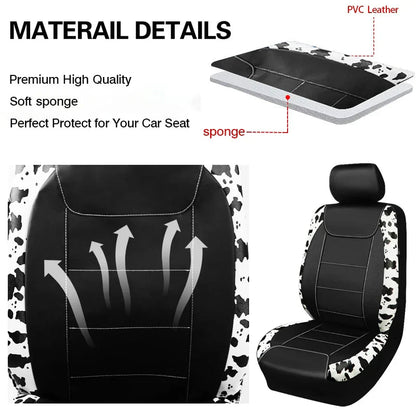 AUTO PLUS Universal Printing Faux Leather Car Seat Covers Fit For Most Car SUV Truck Van Car Accessories Interior