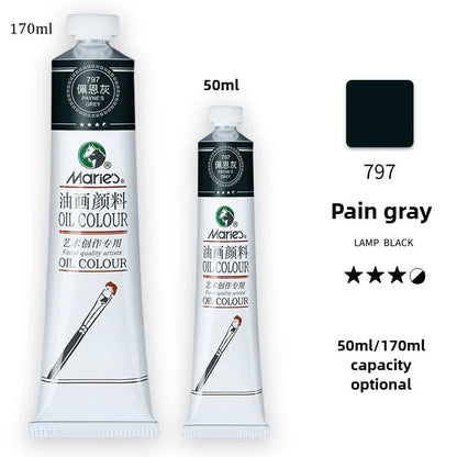 Marie's Oil Paint 170ML Oil Painting Art Creation Pigment Large Oil Paint Paint Single Commonly Used 24 Colors