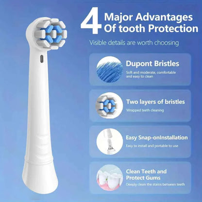 4-16Pack Toothbrush Replacement Heads Compatible with Oral B iO 10 9 8 7 6 5 4 3 Series Electric Toothbrush, 4 Pack Brush Heads