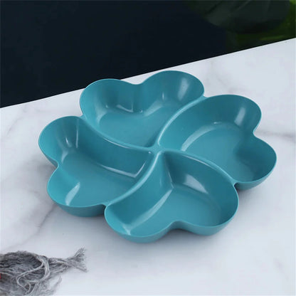 Snack Snack Plate Feel Comfortable Beautiful Shape Wheat Straw Kitchen Bar Utensils Four-leaf Clover Plate Fruit Plate