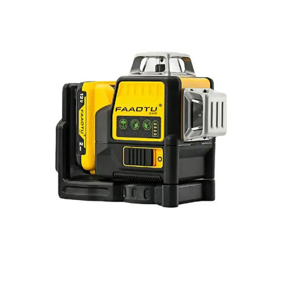 FAAOTU DW089LG 12 Lines 3 Sides 360 Degree Vertical 12V Lithium Battery Laser Level Horizontal Green Meter Outdoor