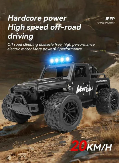 RC Off road Truck 1/16 4WD RTR Durable Beginner All Terrain RC Car High Speed 20Km/h Remote Control Monster Truck Adult Gift Toy