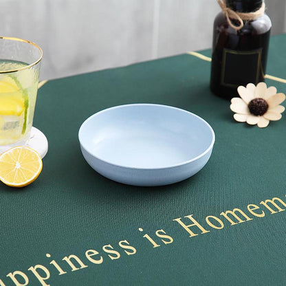 Wheat Fiber Plate Microwave Plastic Plates Dinner Plate BPA Free Food Grade Round Shape Food Dish Fruit Salad Dish Kitchen Plate