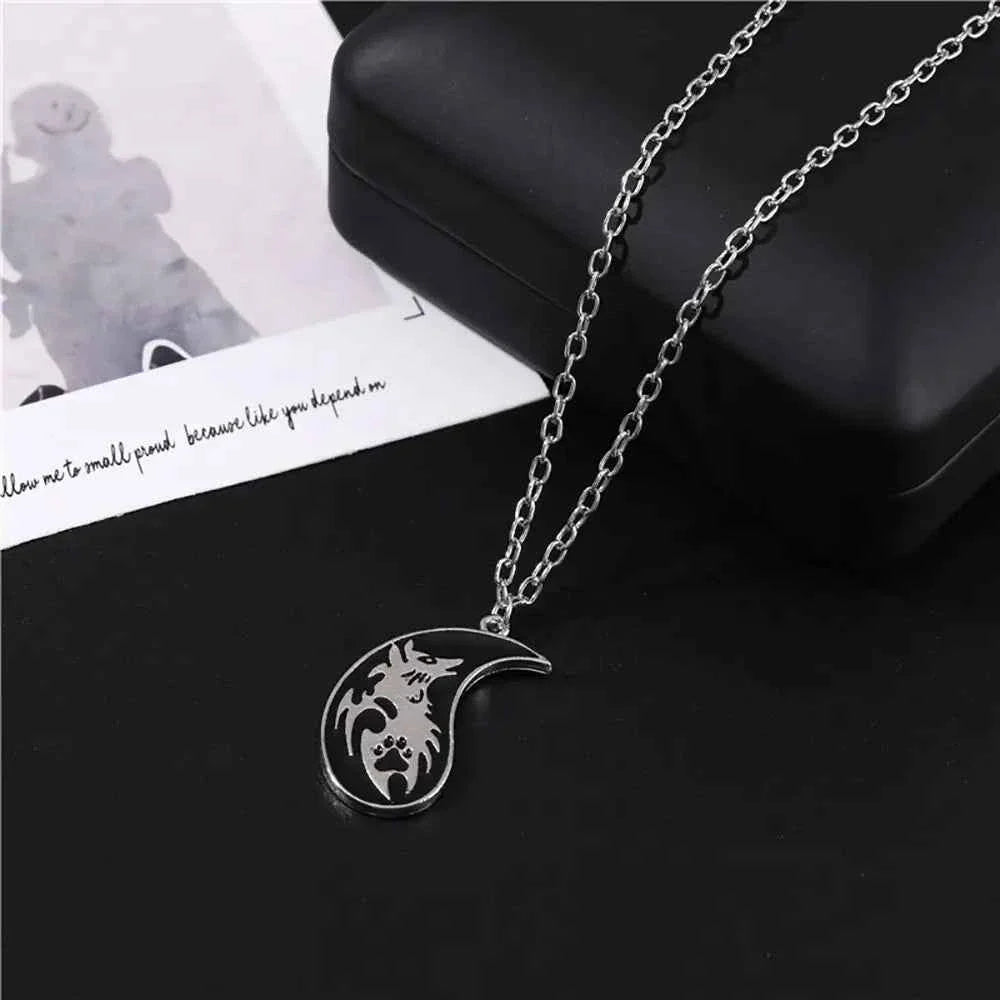 Style For Best Friends Women Fashion Jewelry Lovers Men Couple Necklace Yin Yang Necklace Clavicle chain Gossip Dragon Pendant