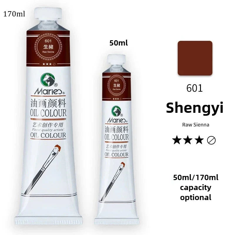 Marie's Oil Paint 170ML Oil Painting Art Creation Pigment Large Oil Paint Paint Single Commonly Used 24 Colors