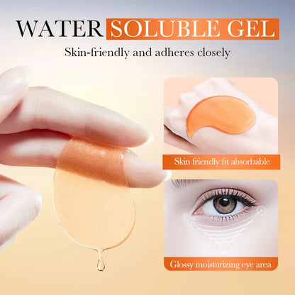 BIOAQUA Vitamin C & Collagen Eye Mask (80 Count) - Brightening Under Eye Patches for Dark Circles, Puffiness, and Anti-Aging Hydration