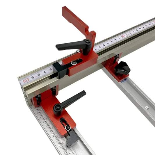 Router Table Fence Aluminum Multi T-Track Table Saw Profile Fence Woodworking T-Slot Miter Track Connector and Fence Stoppe