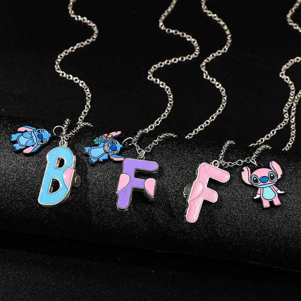 3Pcs/Set Best Friends Forever Stitch Toy BFF Necklace Set - Good Friends Friendship Gift for Girls And Boys