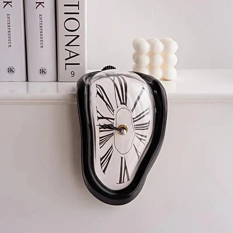 Novel Salvador Dali Style Melting Distorted Surreal Wall Clock