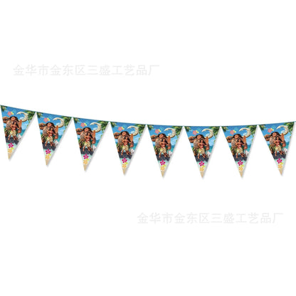 Moana Party Decorations Balloons Set Tableware Napkins Cups Plates Backdrop Kit Disney Vaiana Theme Happy Birthday Deco Supplies