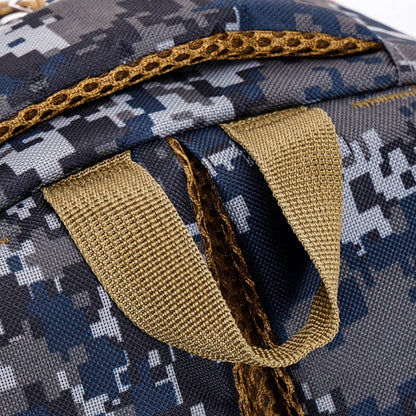 Camouflage large-capacity backpack - adjustable shoulder strap, outdoor theme style, zipper closure, ideal for hiking