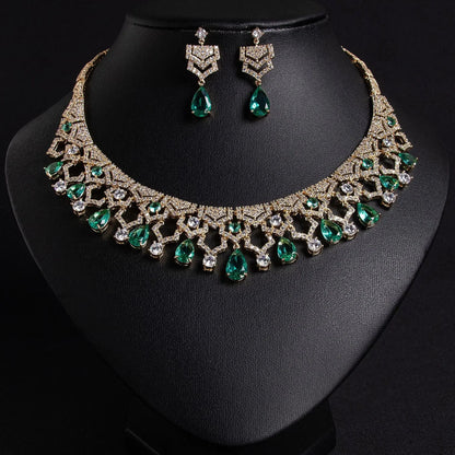 Exquisite Appeal Women High Jewelry Set 2 Piece Necklace Earrings Dress Accessories for Festive Wedding Prom Host Gift 2026