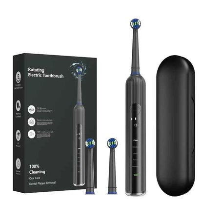 Rotating electric toothbrush with sonic vibration, multi-mode cleaning, dental care, convenient wireless charging