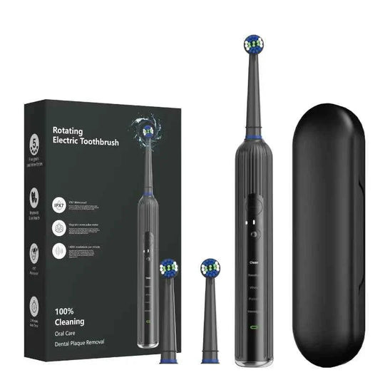 Rotating electric toothbrush with sonic vibration, multi-mode cleaning, dental care, convenient wireless charging