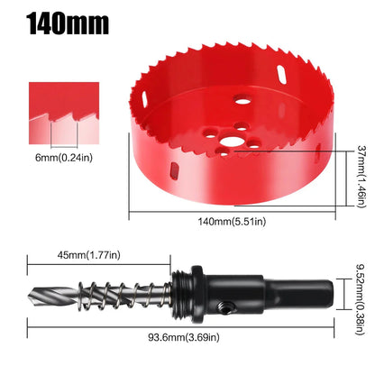 1pc 15-200mm M42 Bi-Metal Hole Saw HSS Drill Bit for Metal Iron Aluminum Stainless Plastic DIY Wood Cutter Tools