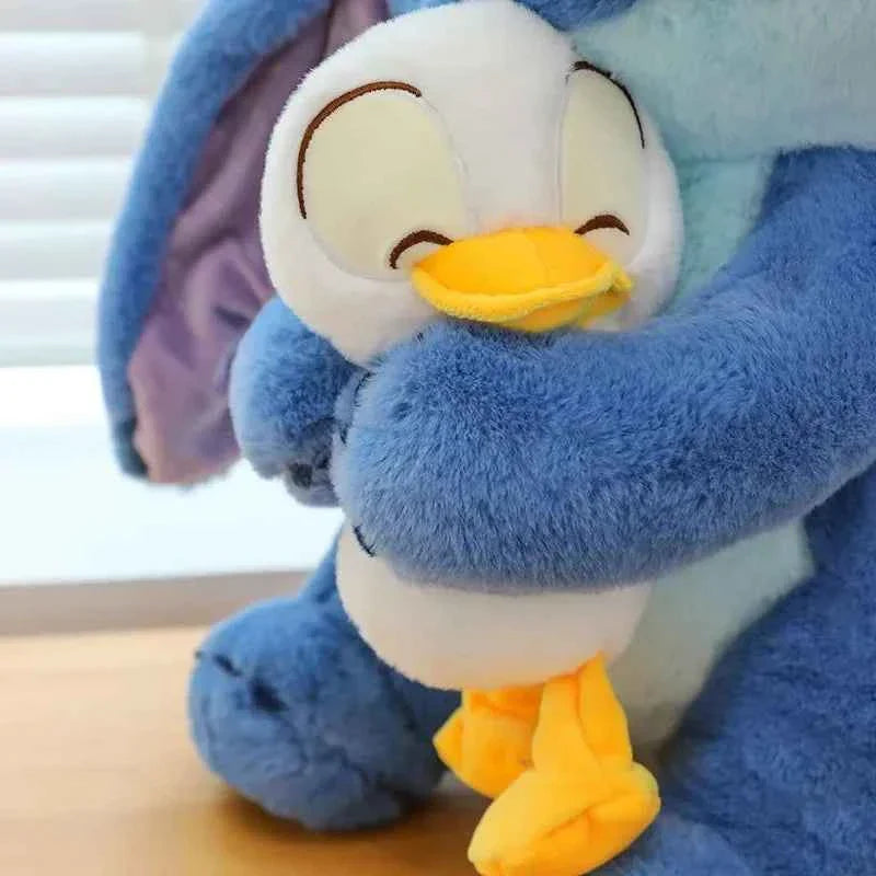 Disney Cute Stitching Duck Plush Toy Kawaii Cartoon Anime Plush Doll Sleep Pillow Soothing Toy Boy and Girl Birthday Gifts