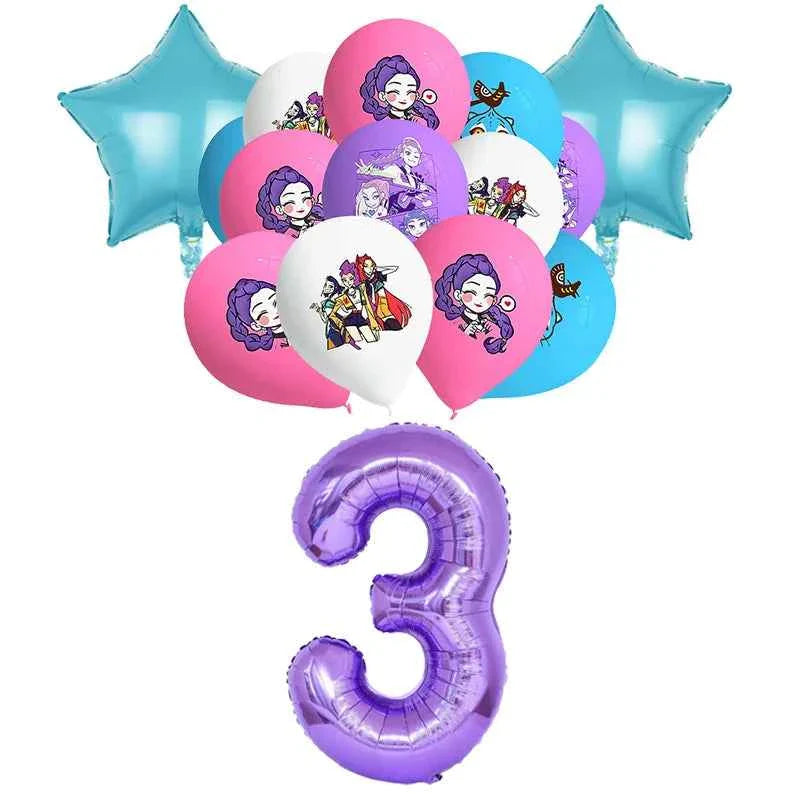 K-Pop Demon Hunters Birthday Decorations Girls Birthday Party Tableware Balloons Set Cup Plates Girls Favor Kpop Warriors Supply