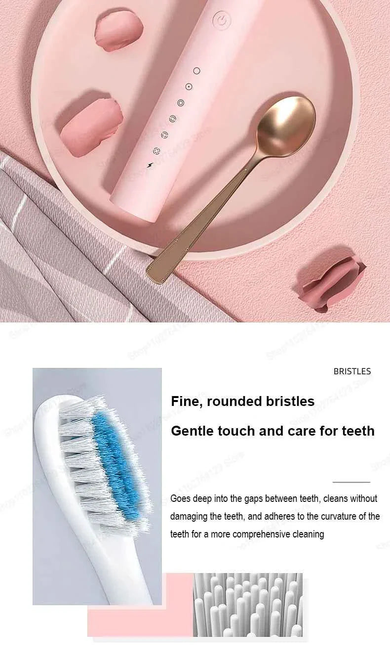 Xiaomi Mijia Sonic Electric Toothbrush Smart Timing Tooth Brush Teeth Whitening Fast Charging Base Toothbrush Replacement Head