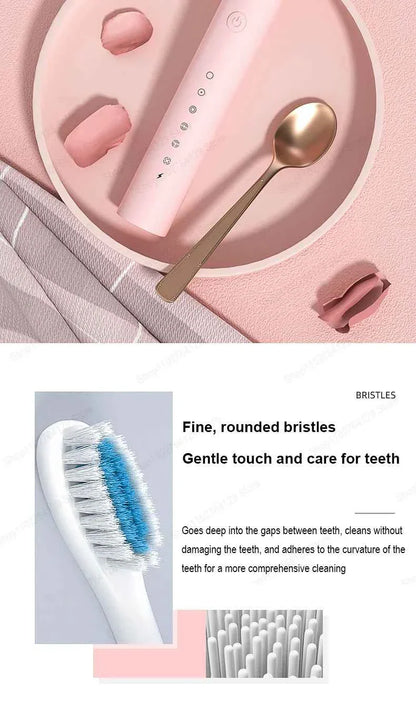 Xiaomi Mijia Sonic Electric Toothbrush Smart Timing Tooth Brush Teeth Whitening Fast Charging Base Toothbrush Replacement Head