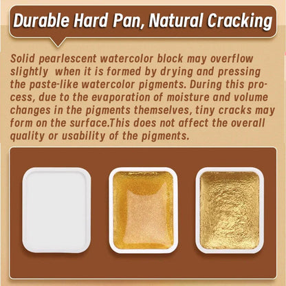 20/24/60/72 Colors Pearl Watercolor Pigment,Metallic,Shimmer,Glitter Solid Paint Mini Travel Portable Kit for Painting,Writing