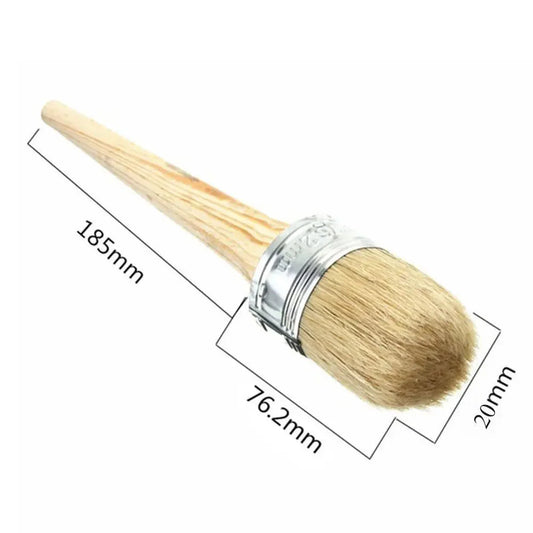 Painting Supplies 20-50mm Artist Brush 185mm Long Round Bristle Paint Brush Tools Chalk Oil Painting Brush Wooden Handle