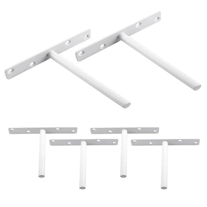 T Shape Concealed Shelf Brackets Floating  Wall Shelf Supports Screw Mounting Plate Multi sizes Metal Brackets