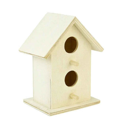Wooden Bird House Nest Dox Nest House Bird Box Wooden Birdhouse Home Parrot Nest Houses Pet Bedroom Craft Box Garden Decoration