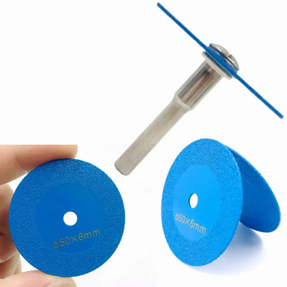 2inch 1-10Pcs Diamond Cutting Disc Glass Jade Crystal Tile Marble Saw Blade Brazed Glass Engraving Round Shank Mini Saw Blade