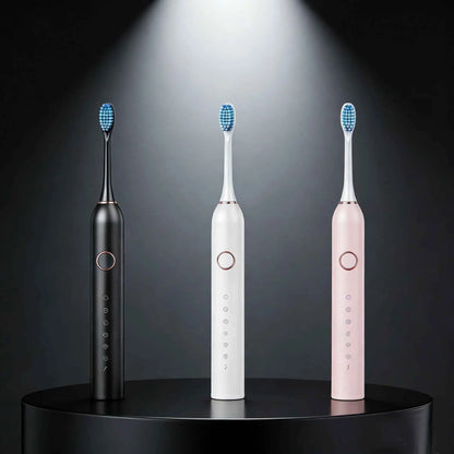 Adults Sonic Electric Toothbrush   with 6 Cleaning Modes USB Rechargeable with Multiple Replacement Brush Heads