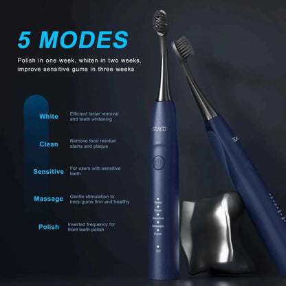 Seago Electric Toothbrush Two-engines Magnetic Core Oral Care Smart Adult Timer Brush Waterproof Brushes SG540