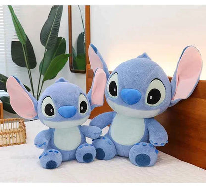 Disney Cute Blue Stitch Stuffed Plush Toy Cartoon Anime Stitch Kawaii Sleeping Pillow Plush Doll Giving Girls Birthday Gifts