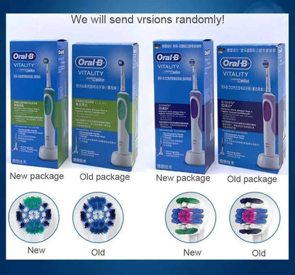 Oral B D12 Vitality Electric Toothbrush Rechargeable Sonic Tooth Brush Soft Bristle Inductive Charging Remove Plaque for Adult