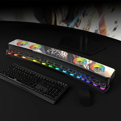 High Quality Bluetooth Speakers Sound Bar RGB 3D Stereo Surround Subwoofer AUX FM Radio Home Clock Computer Music Center Hot New