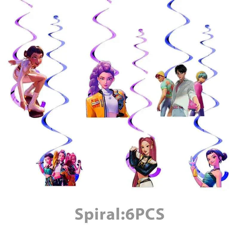 K-Pop Demon Hunters Birthday Decorations Girls Birthday Party Tableware Balloons Set Cup Plates Girls Favor Kpop Warriors Supply