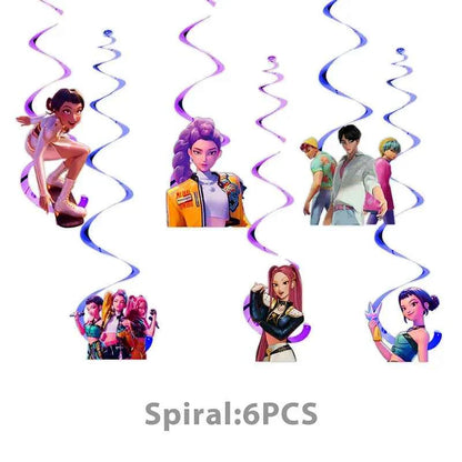 K-Pop Demon Hunters Birthday Decorations Girls Birthday Party Tableware Balloons Set Cup Plates Girls Favor Kpop Warriors Supply