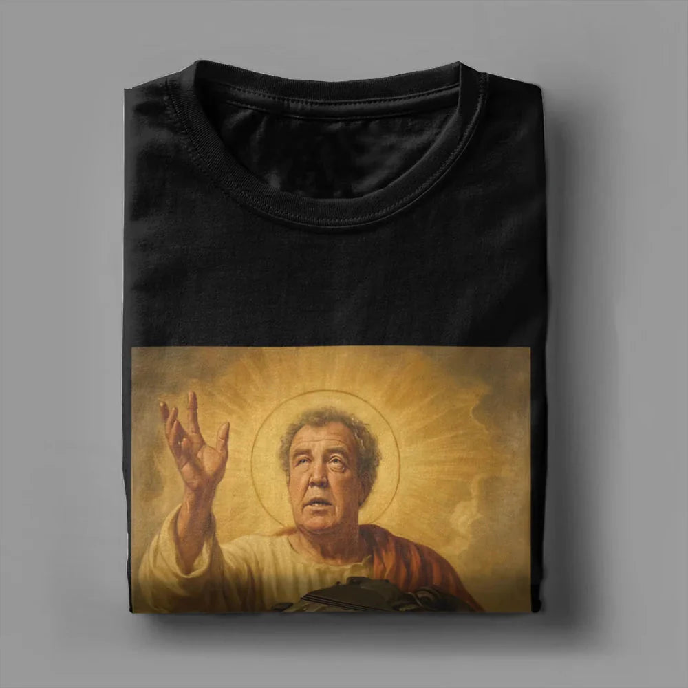 Men Women Printed Jeremy Clarkson Protect Us From Electric Motors Tee Oversized Fashion T Shirts Cotton Unisex T-shirts Clothing