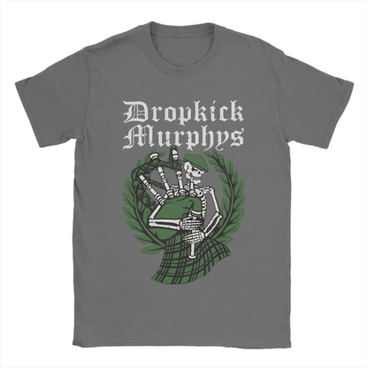 Men's T-Shirts Dropkicks Murphyss Band Novelty 100% Cotton Tee Shirt Short Sleeve  T Shirt Crewneck Clothing Gift Idea