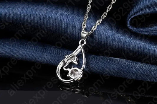 Wedding Bridal Jewelry Sets for Women Neckalce and Earrings 925 Sterling Silver Romantic Style Jewelry for Women As Gift
