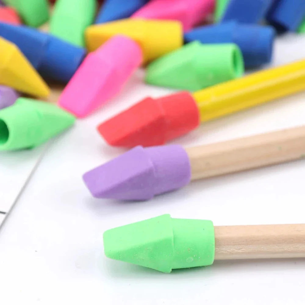 Supplies School Supplies Assorted Colors Painting Student Pencil Eraser Toppers Eraser Caps Pencil Top Erasers Pencil Erasers