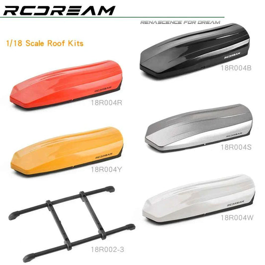 RCDream 1/18 Scale Roof Rack Roof Box for 1/18 1/24 1/12 RC Crawler Truck TRX4M Bronco AX24 #18R004