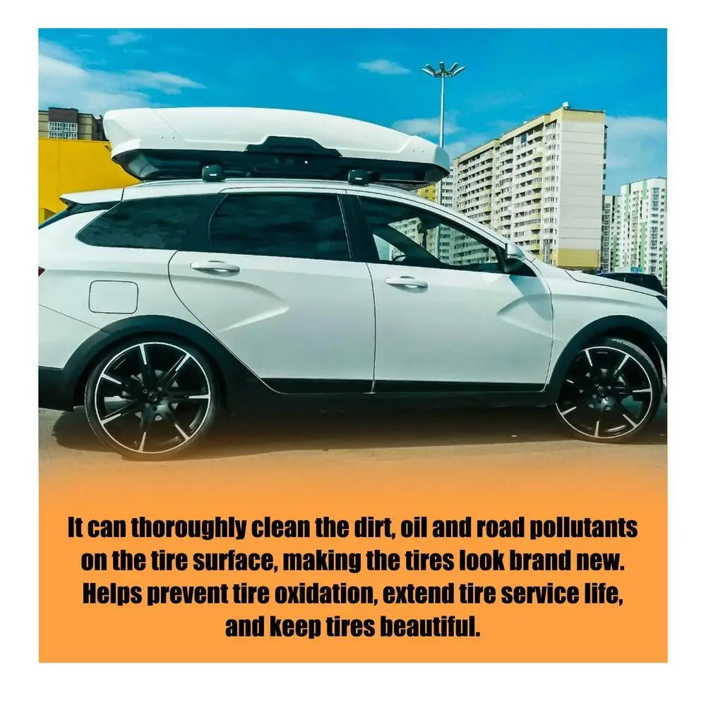 Tire Cleaner and Shine 120ml Mild Tire Protectant for Car Long-Lasting Tire Maintenance Supplies with Cloth for Car Vehicle